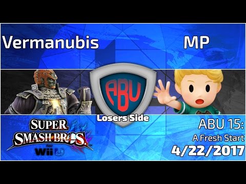 ABU 15: Vermanubis (Ganon) vs. MP (Lucas)  - SSB4 Singles Losers Quarters