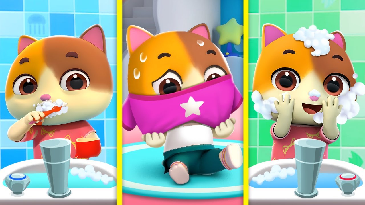 おはようのうた | 子供の歌メドレー | 子どもの歌 | 童謡 | ネコネコファミリー | MeowMi Family Show