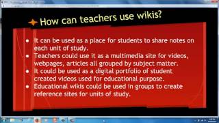 Using Wikis in the Classroom