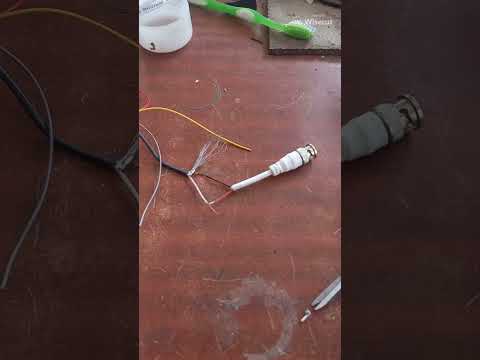 CCTV camera wiring connection of BNC connector #youtube #shorts