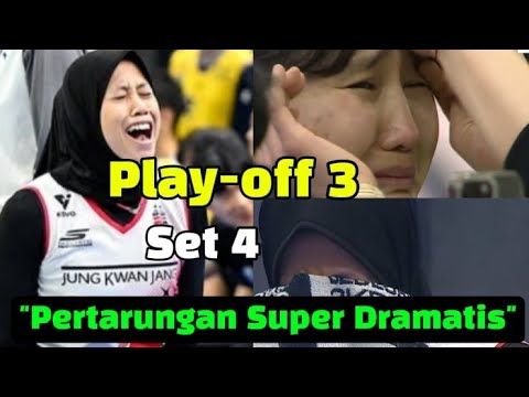 [Play-Off 3] Set 4. Pertarungan Super Dramatis. #redsparks #volleyball #megawatihangestri #voli