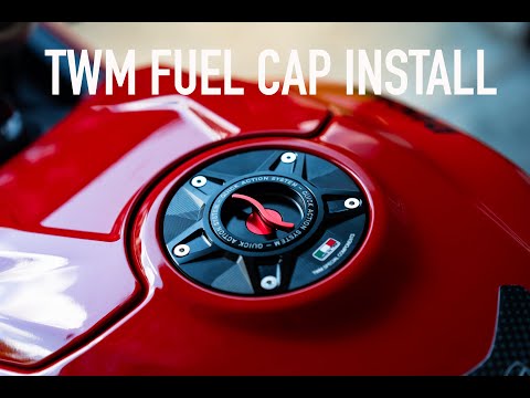 TWM-Tankdeckelinstallation an der Ducati Panigale V2 2025