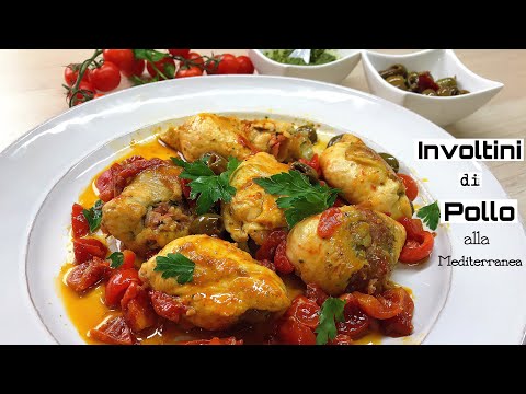 INVOLTINI DI POLLO ALLA MEDITERRANEA ricetta facile MEDITERRANEAN CHICKEN ROLL - Tutti a Tavola