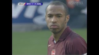 Thierry Henry legendary free kick vs Wigan 2005/06 - "Is that enough???"