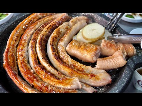 comida coreana Intestino bovino, comida de rua coreana