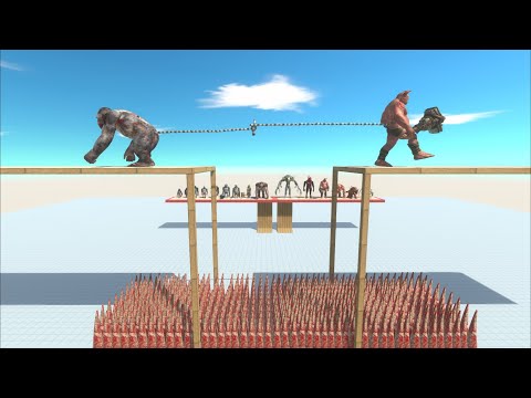 Infernals and Mutant primates Battle in Tug of war - Animal Revolt Battle Simulator