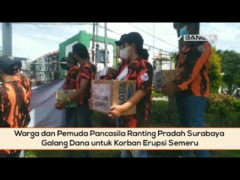 Warga dan Pemuda Pancasila Ranting Pradah Surabaya Galang Dana untuk Korban Erupsi Semeru