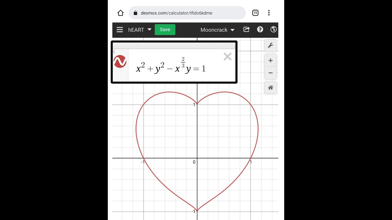 formula of heart - graph functions #desmos #art #math