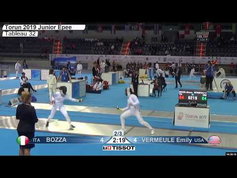 2019 223 T32 01 F E Individual Junior Torun POL WCH BLUE VERMEULE USA vs BOZZA ITA