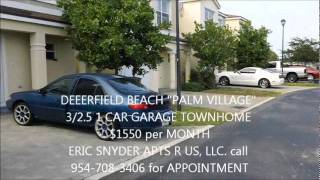 preview picture of video 'PALM VILLAGE DEERFIELD BEACH TOWNHOME TOWN HOUSE TOWN HOME WITH GARAGE DEERFIELD BEACH FLORIDA'