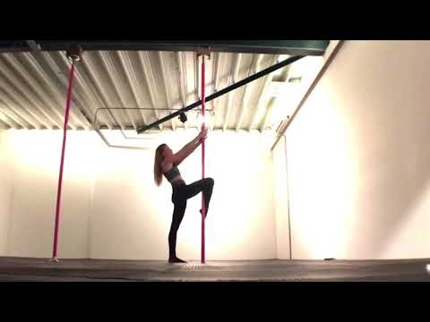 How to create pole flow with basic poledancemoves: beginner Pole dance choreography.