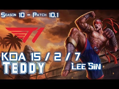 T1 Teddy LEE SIN vs QIYANA Jungle - Patch 10.1 KR Ranked