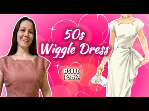 Sewing a 50’s Vintage Dress💃 Fabric Burn Test! 🔥 Butterick 5880 [Pt 2]