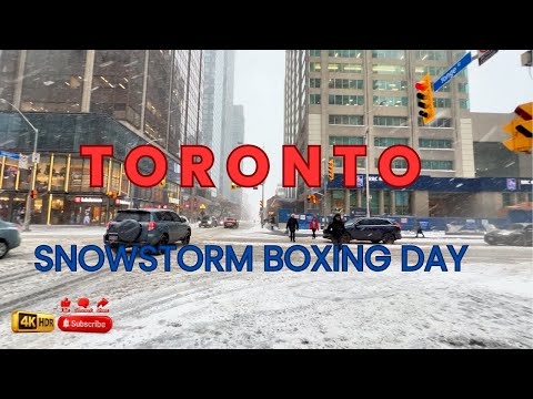 Toronto Snowstorm Walk ❄️ Boxing Day 2025 | Bloor Street Winter Walkthrough