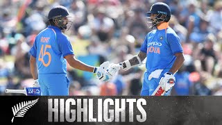 Sharma & Dhawan Put On 150 Run Opening Stand | HIGHLIGHTS | 2nd ODI - BLACKCAPS v India, 2019