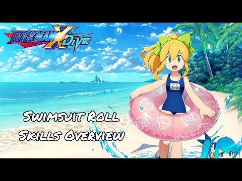 Rockman X DiVE - Swimsuit Roll Skills Overview