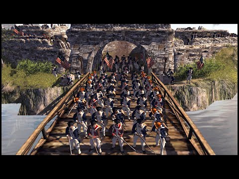 American Revolution ISLAND MEGA FORTRESS! - Men of War: BITFA Mod Battle Simulator
