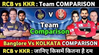 IPL 2021 - RCB vs KKR Team Comparison || Kolkata vs Banglore Match 30 Comparison