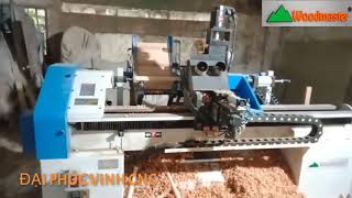 WOODMASTER. MÁY TIỆN GỖ CNC TỰ ĐỘNG NẠP PHÔI CHÀ NHÁM Giá tốt nhất thị trường VN 2020