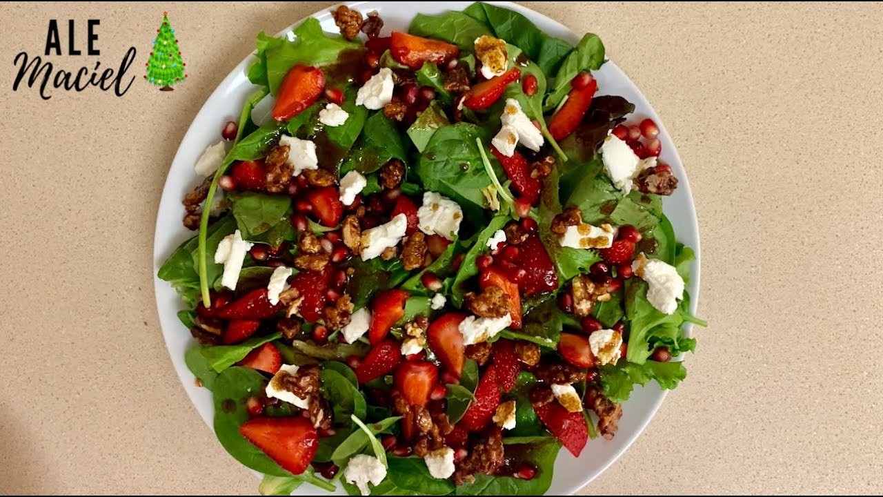 ENSALADA DE FRESAS, QUESO DE CABRA Y NUECES CARAMELIZADAS - Ideas Para Navidad Y Año Nuevo