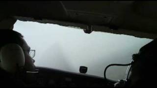 preview picture of video 'Flying a Cessna 172N in pattern at Clinceni Airfield Romania in a foggy weather'