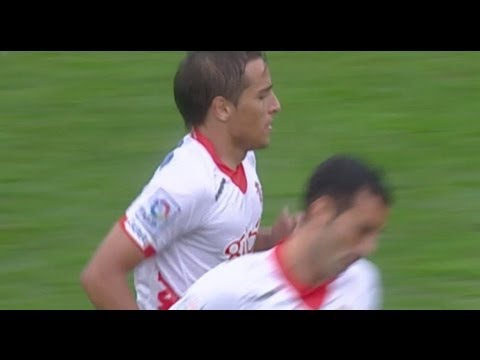 Gol de Trejo que no celebra (3-1) en el Girona FC - Sporting de Gijón Jornada 7