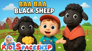 3 bag full - Black Sheep in the farm with fun | Kids Spaceship | Nursery Rhymes & Poem Song
