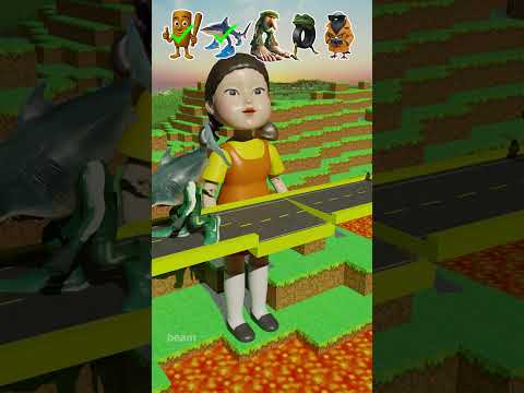 Squid Game Characters vs Lava Challenge – BeamNG.Drive