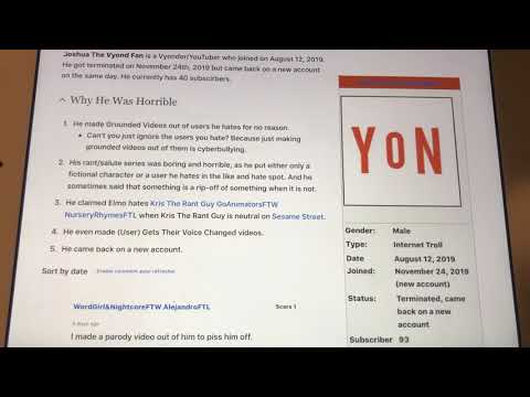 Joshua the Vyond Fan is on the Horrible Vyonders Wiki