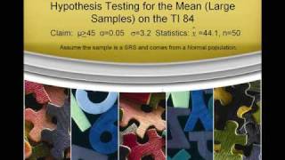 preview picture of video 'Hypothesis Testing & the TI 84'