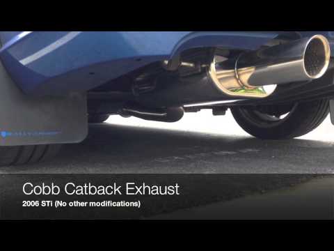 Subaru STi Stock Exhaust vs Cobb Catback