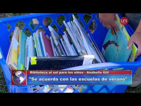 Biblioteca al sol para los niños