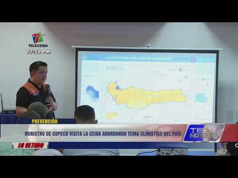 Ministro de COPECO visita La Ceiba abordando tema climático del país