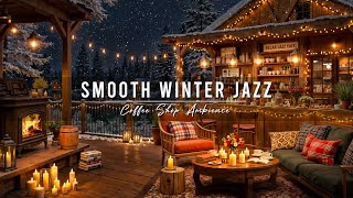 Download lagu Winter Coffee Shop Ambience with Warm Piano Jazz Music ⛄ Smooth Jazz Instrumental Music for Relaxing mp3