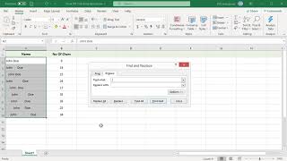 How to remove Spaces using Find and Replace in Excel - Office 365