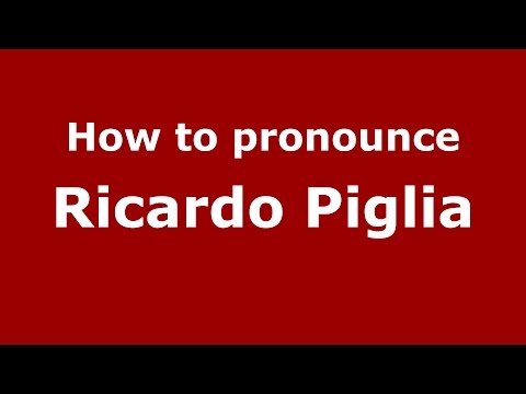 How to pronounce Ricardo Piglia (Spanish/Argentina) - PronounceNames.com