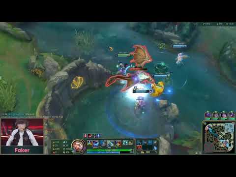 [T1 Faker Pro View] T1 vs AF T1 Faker Qiyana mid | LCK Summer 2019 Faker perspective