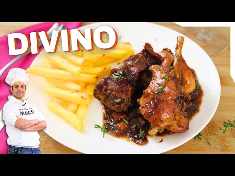 Conejo a la cerveza - Receta de Lapin a la kriek 🍒