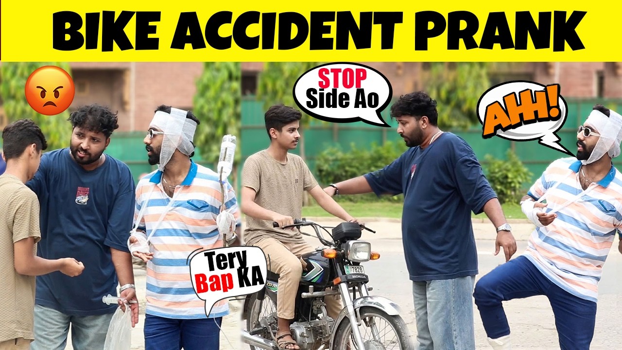 Bike Accident Prank😂 | Tum Ny Takr Q Mari 😡 | By Sharik & Iqbal Malik