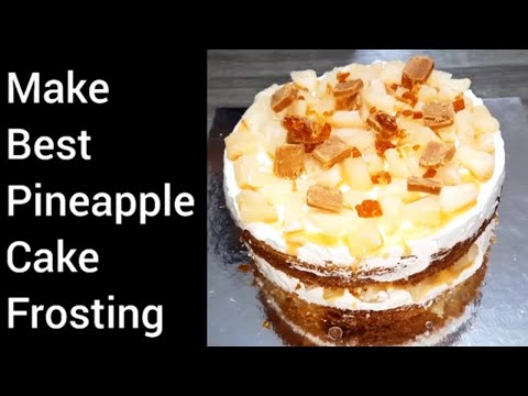 Pineapple Cake Frosting | Pineapple Icing | Frosting Layers in Pineapple Cake | Samia's Kitchen