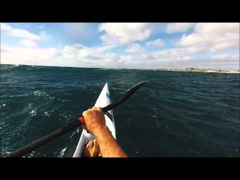 Extreme Perth Downwind Surfski Paddle on my Fenn Elite S - Cottesloe to Sorrento 31/01/16