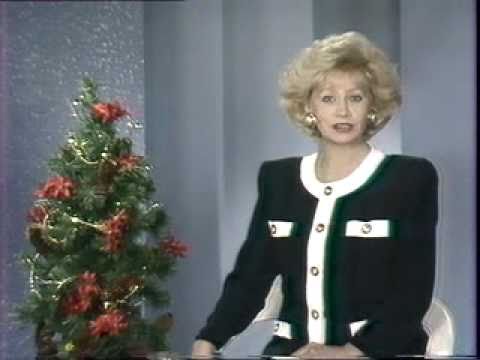 PANI KRYSTYNA LOSKA ZAPOWIADA WIECZORNY PROGRAM W ŚWIĘTA BOŻEGO NARODZENIA 1991 ROKU