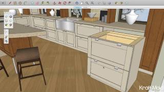 Google SketchUp Tips - Resizing a Cabinet