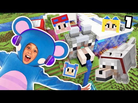 Build Wolfy A Mansion Part 1 | Minecraft Creative | Mother Goose Club Let's Play