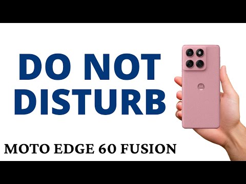 How to TURN ON the DO NOT DISTURB on the MOTO EDGE 60 FUSION!