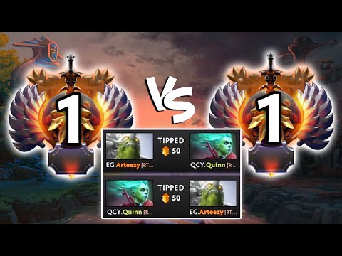 TOP-1 vs TOP-1 Rank — Arteezy vs Quinn in TI10 pub