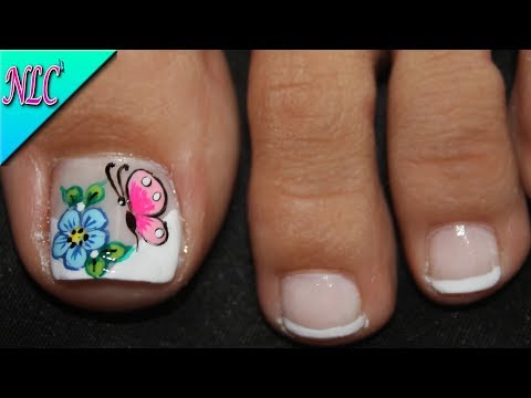 DISEÑO DE UÑAS MARIPOSA Y FLORES PARA PRINCIPIANTES – BUTTERFLY NAIL ART – NLC