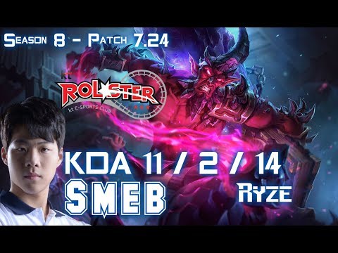 KT Smeb RYZE vs FIORA Top - Patch 7.24 KR Ranked