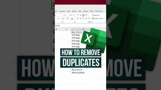 2 Simple Ways to Remove Duplicates | Create List of Unique Values in Excel #shorts