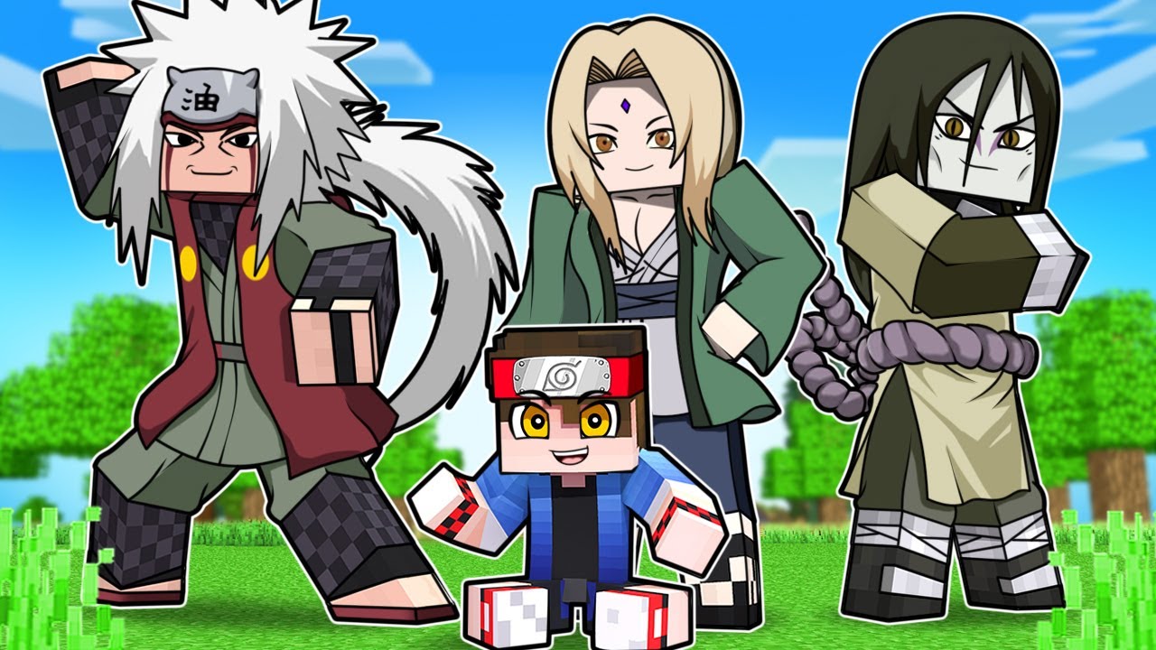 TREVOR foi ADOTADO por JIRAIYA , OROCHIMARU e TSUNADE no NARUTO Minecraft